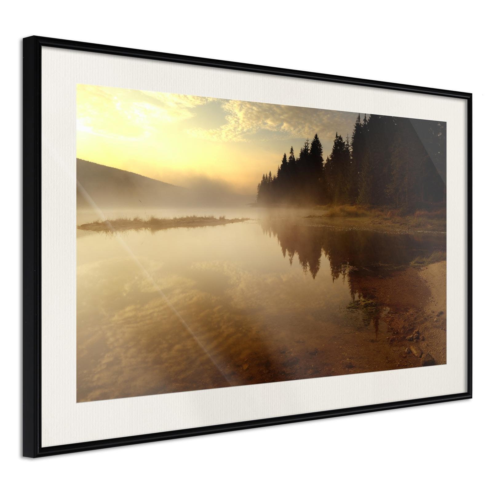 Inramad Poster / Tavla - Fog Over the Water-Poster Inramad-Artgeist-peaceofhome.se