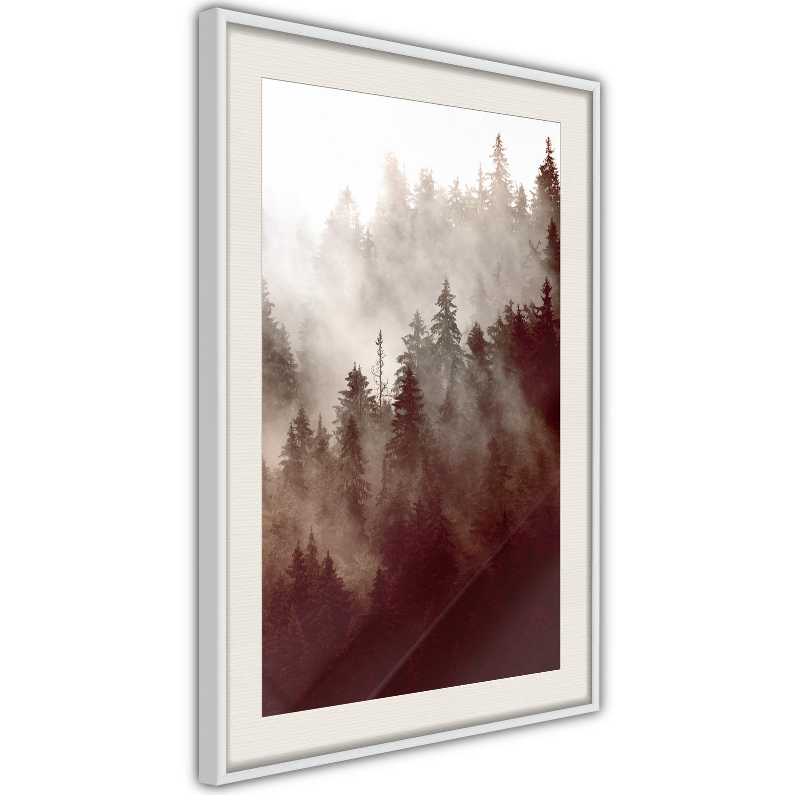 Inramad Poster / Tavla - Forest Fog-Poster Inramad-Artgeist-peaceofhome.se