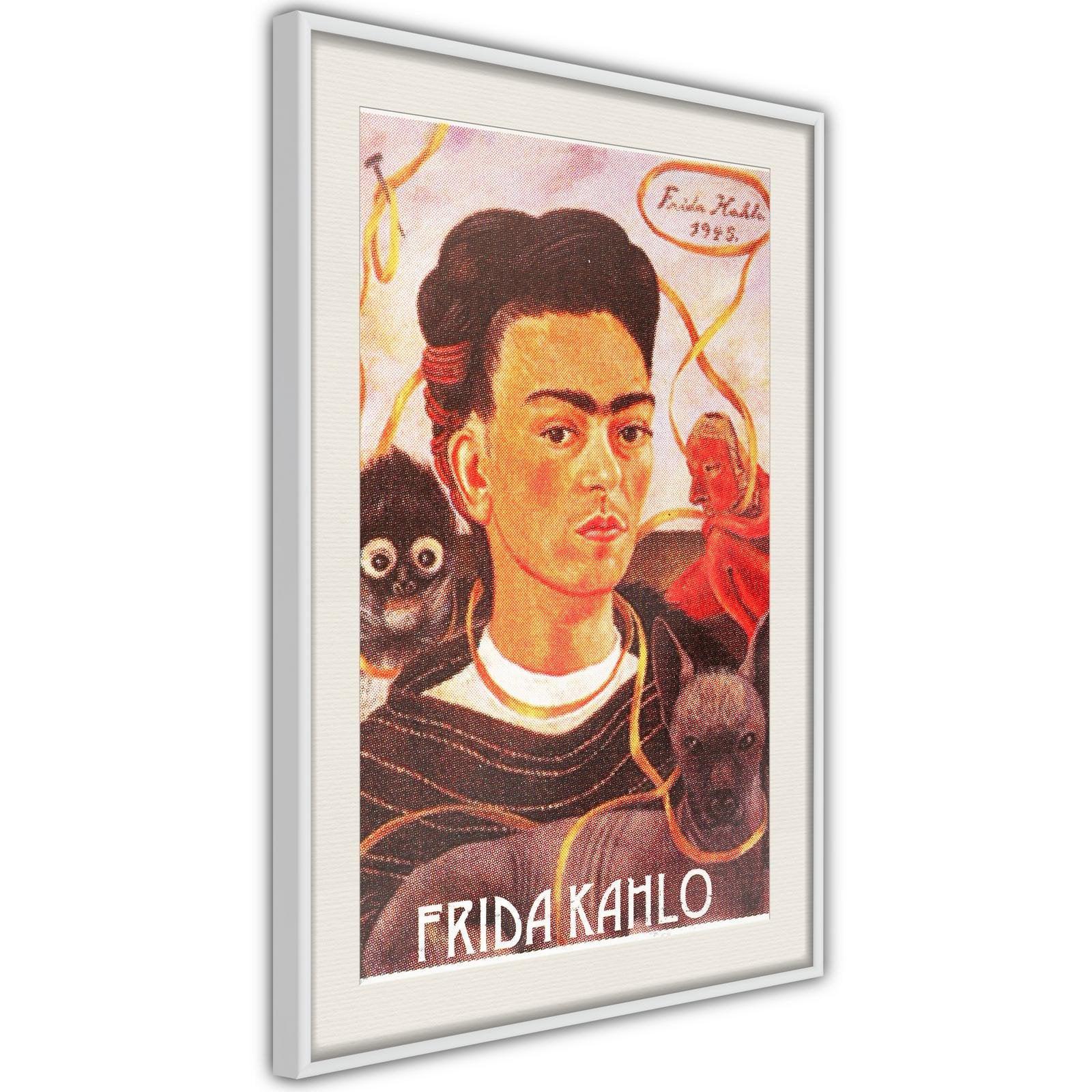Inramad Poster / Tavla - Frida Khalo – Self-Portrait-Poster Inramad-Artgeist-peaceofhome.se