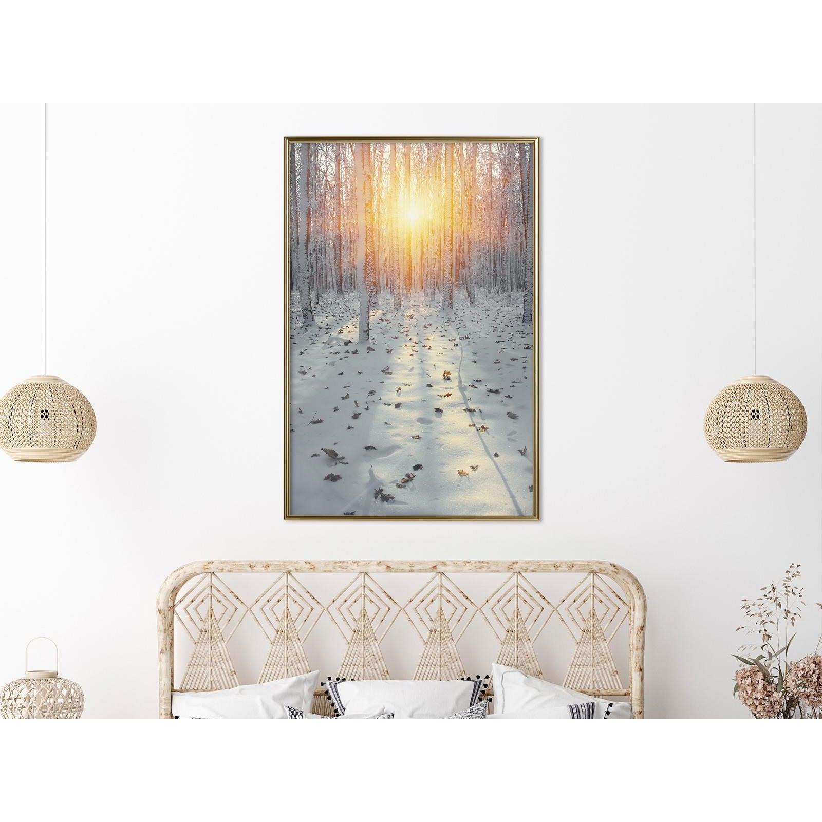 Inramad Poster / Tavla - Frosty Sunset-Affisch-Artgeist-peaceofhome.se