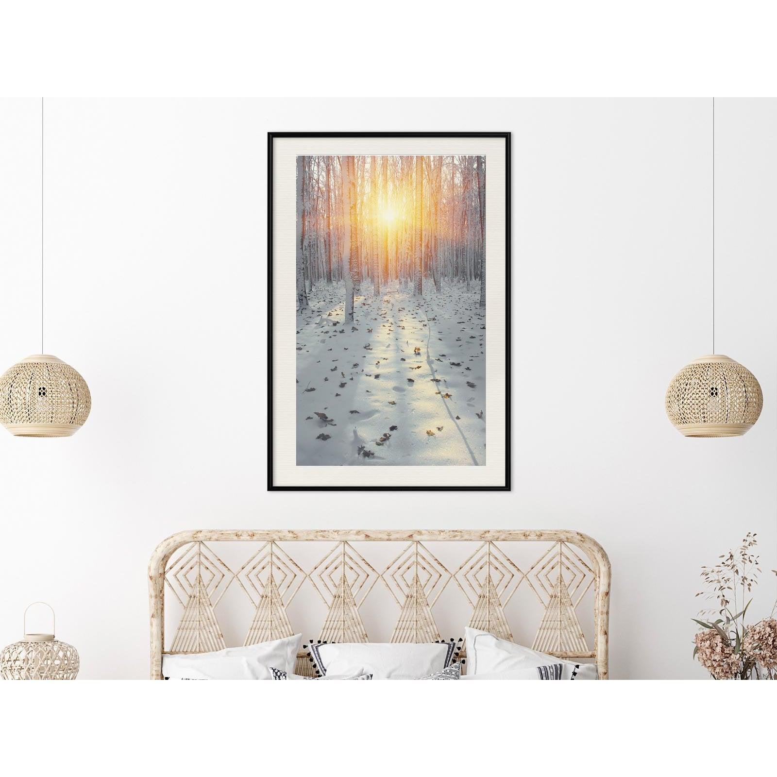 Inramad Poster / Tavla - Frosty Sunset-Affisch-Artgeist-peaceofhome.se