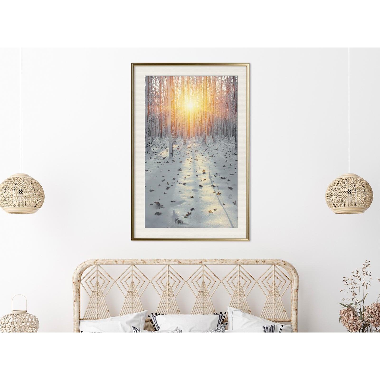 Inramad Poster / Tavla - Frosty Sunset-Affisch-Artgeist-peaceofhome.se