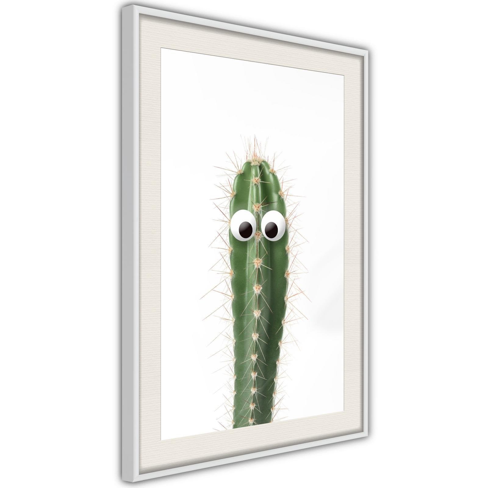 Inramad Poster / Tavla - Funny Cactus I-Poster Inramad-Artgeist-peaceofhome.se