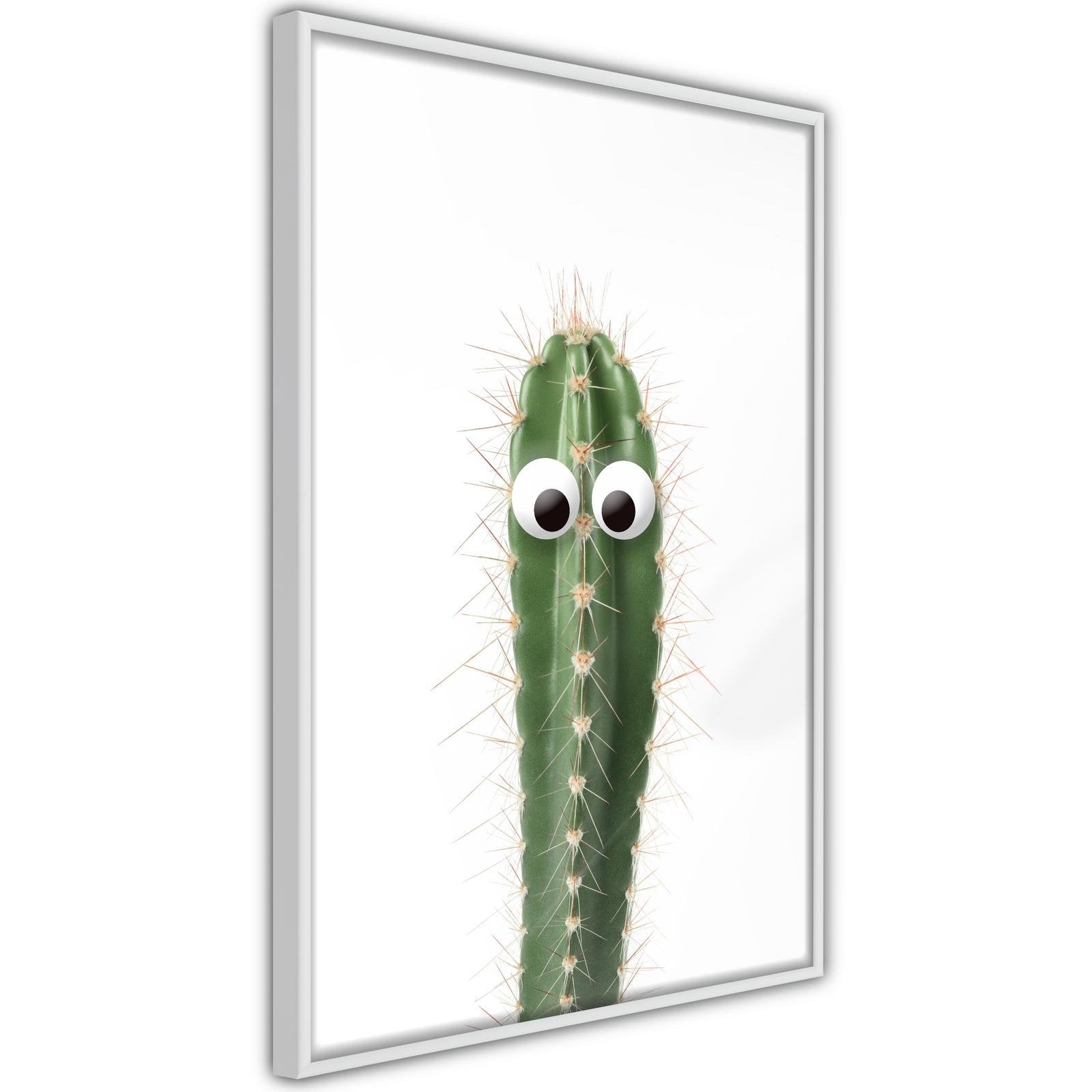 Inramad Poster / Tavla - Funny Cactus I-Poster Inramad-Artgeist-peaceofhome.se