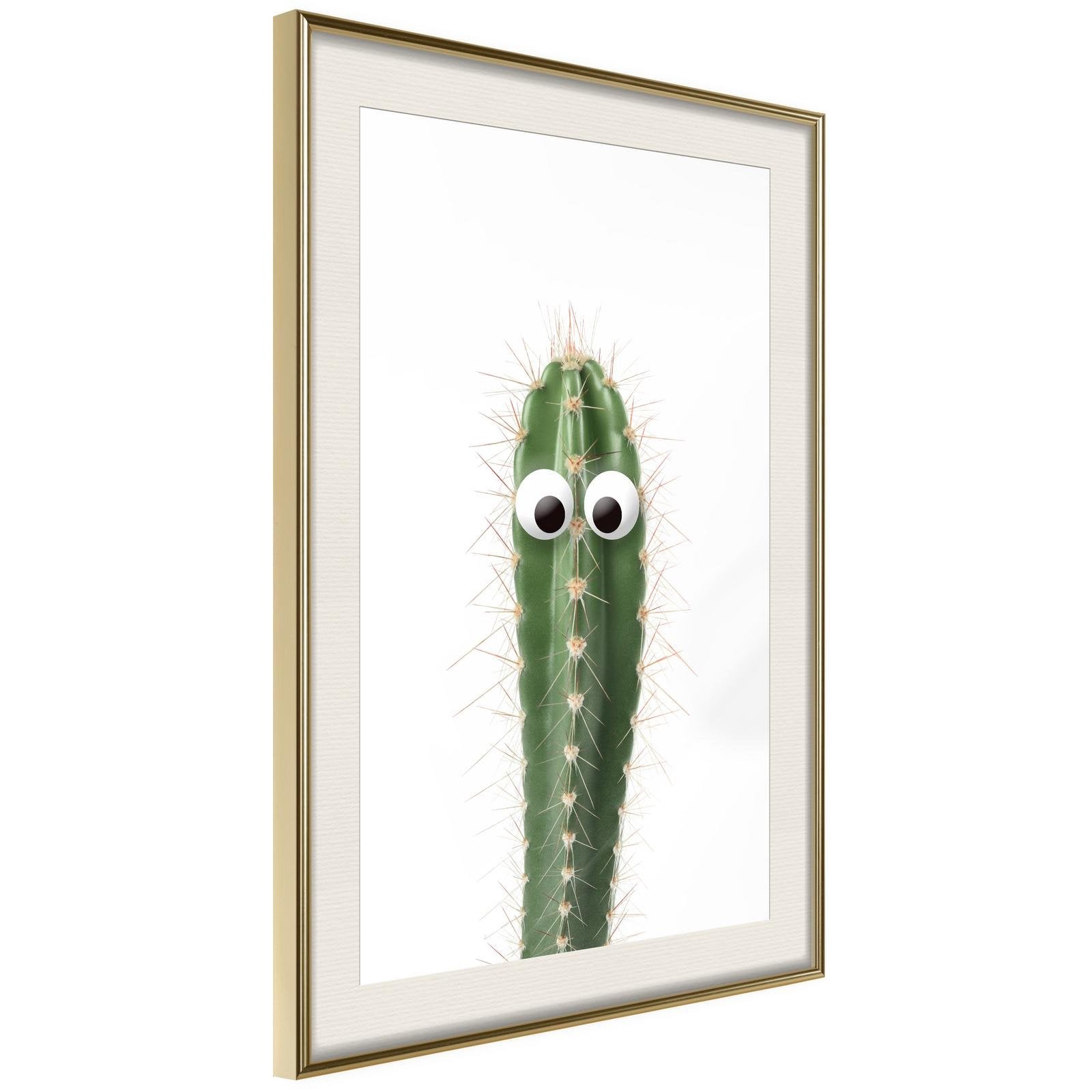 Inramad Poster / Tavla - Funny Cactus I-Poster Inramad-Artgeist-peaceofhome.se