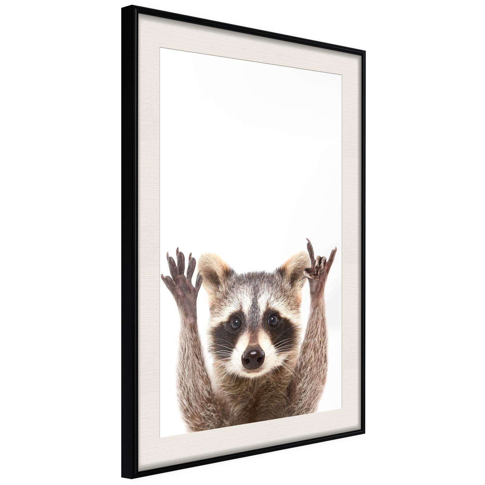 Inramad Poster / Tavla - Funny Racoon-Poster Inramad-Artgeist-peaceofhome.se