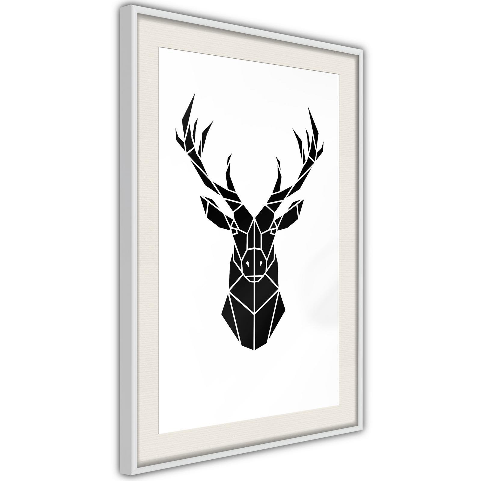 Inramad Poster / Tavla - Geometric Stag-Affisch-Artgeist-peaceofhome.se