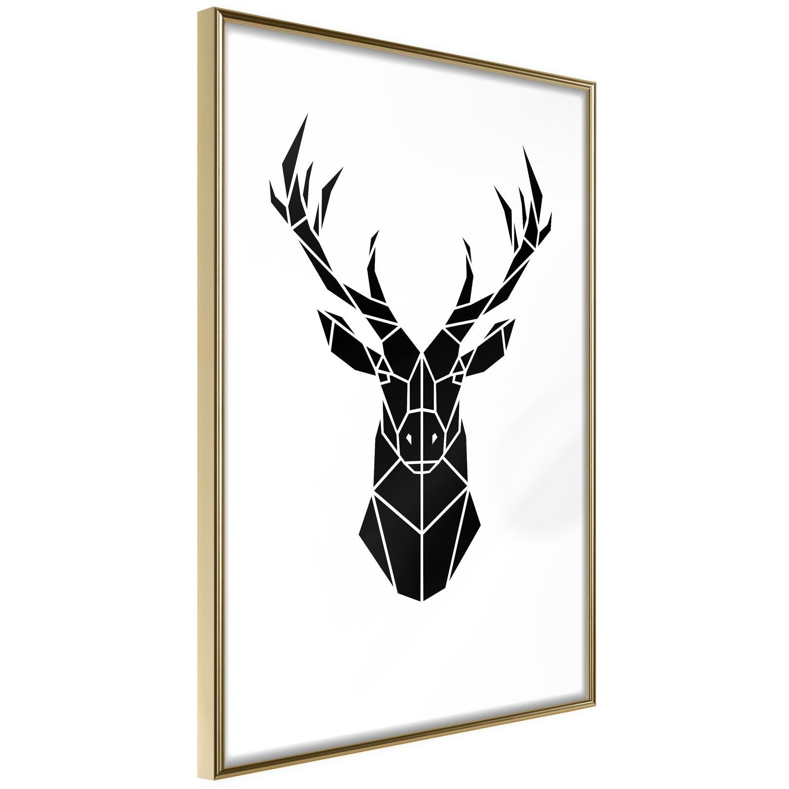 Inramad Poster / Tavla - Geometric Stag-Affisch-Artgeist-peaceofhome.se