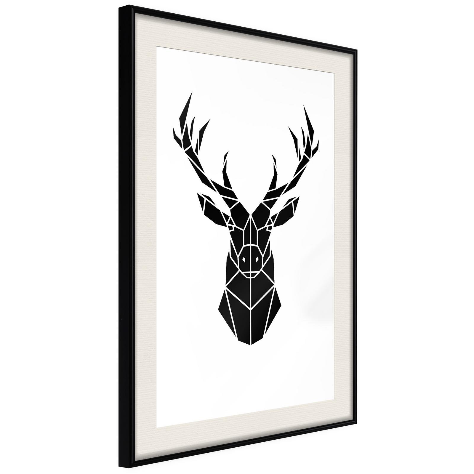 Inramad Poster / Tavla - Geometric Stag-Affisch-Artgeist-peaceofhome.se