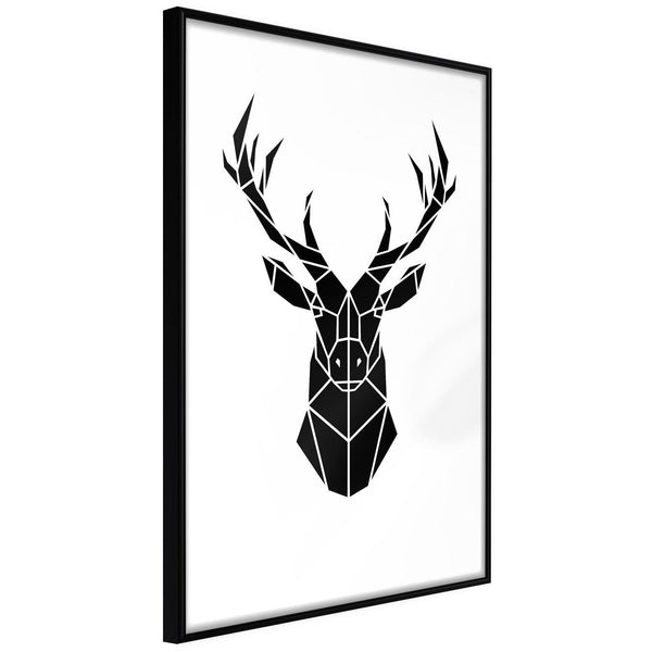 Inramad Poster / Tavla - Geometric Stag-Affisch-Artgeist-peaceofhome.se