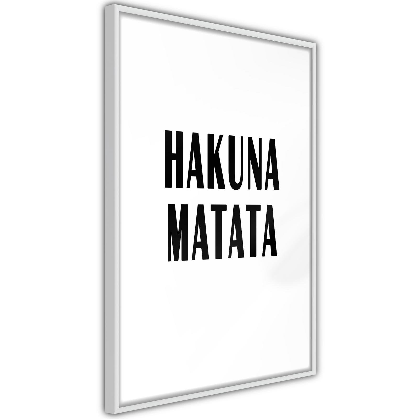 Inramad Poster / Tavla - Hakuna Matata-Poster Inramad-Artgeist-peaceofhome.se