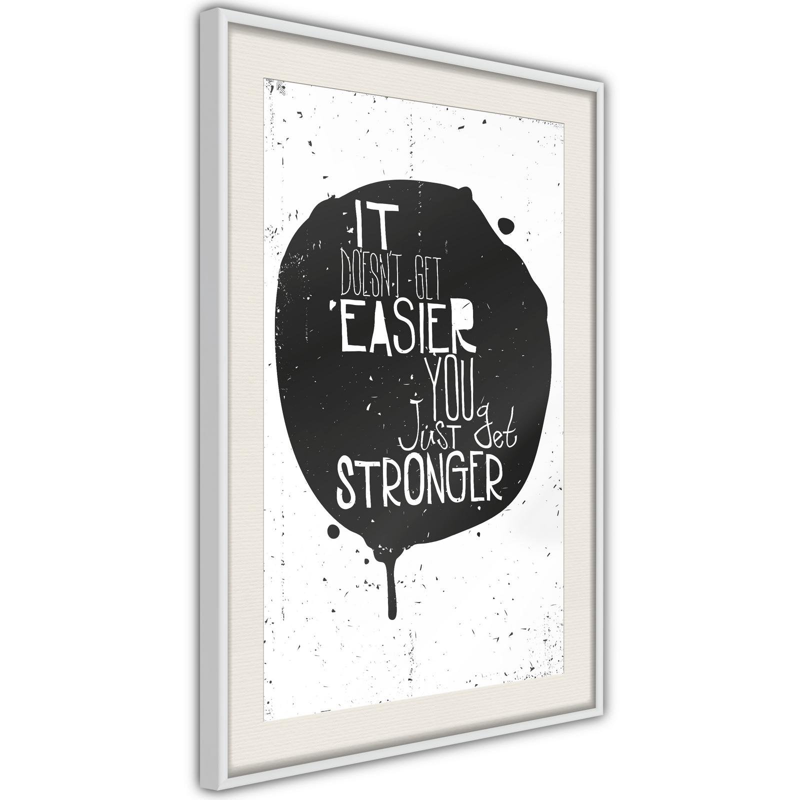 Inramad Poster / Tavla - It Doesn't Get Easier-Poster Inramad-Artgeist-peaceofhome.se