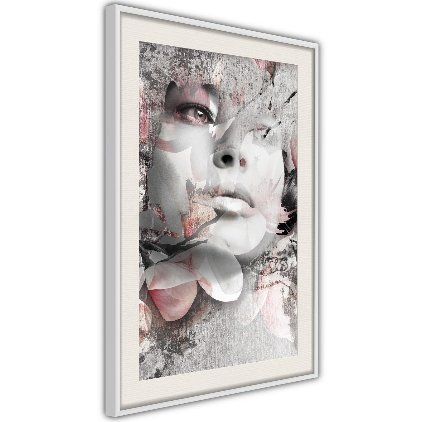 Inramad Poster / Tavla - Lady in the Flowers-Poster Inramad-Artgeist-peaceofhome.se