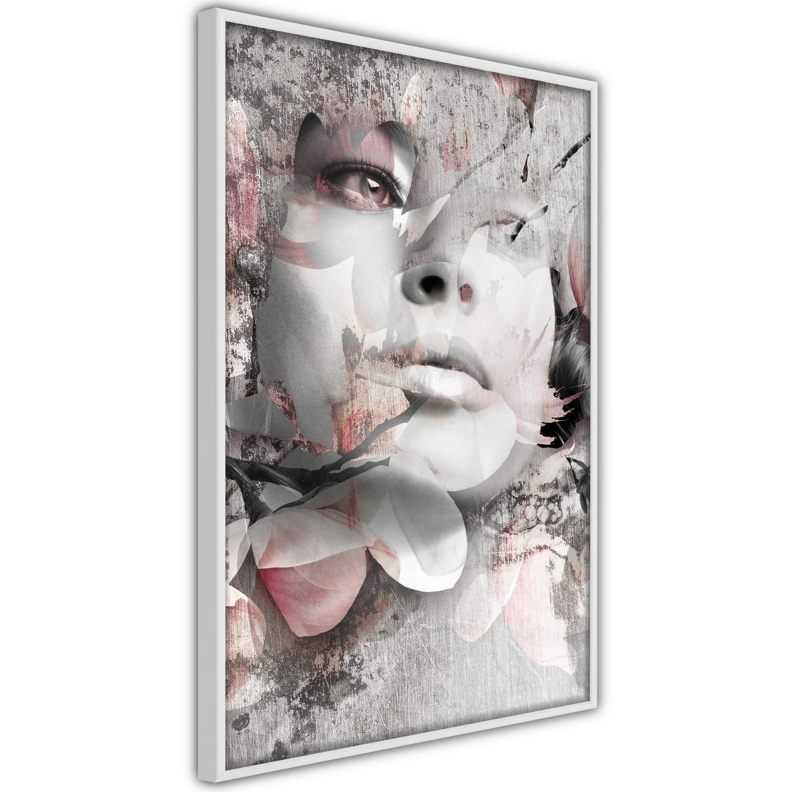 Inramad Poster / Tavla - Lady in the Flowers-Poster Inramad-Artgeist-peaceofhome.se