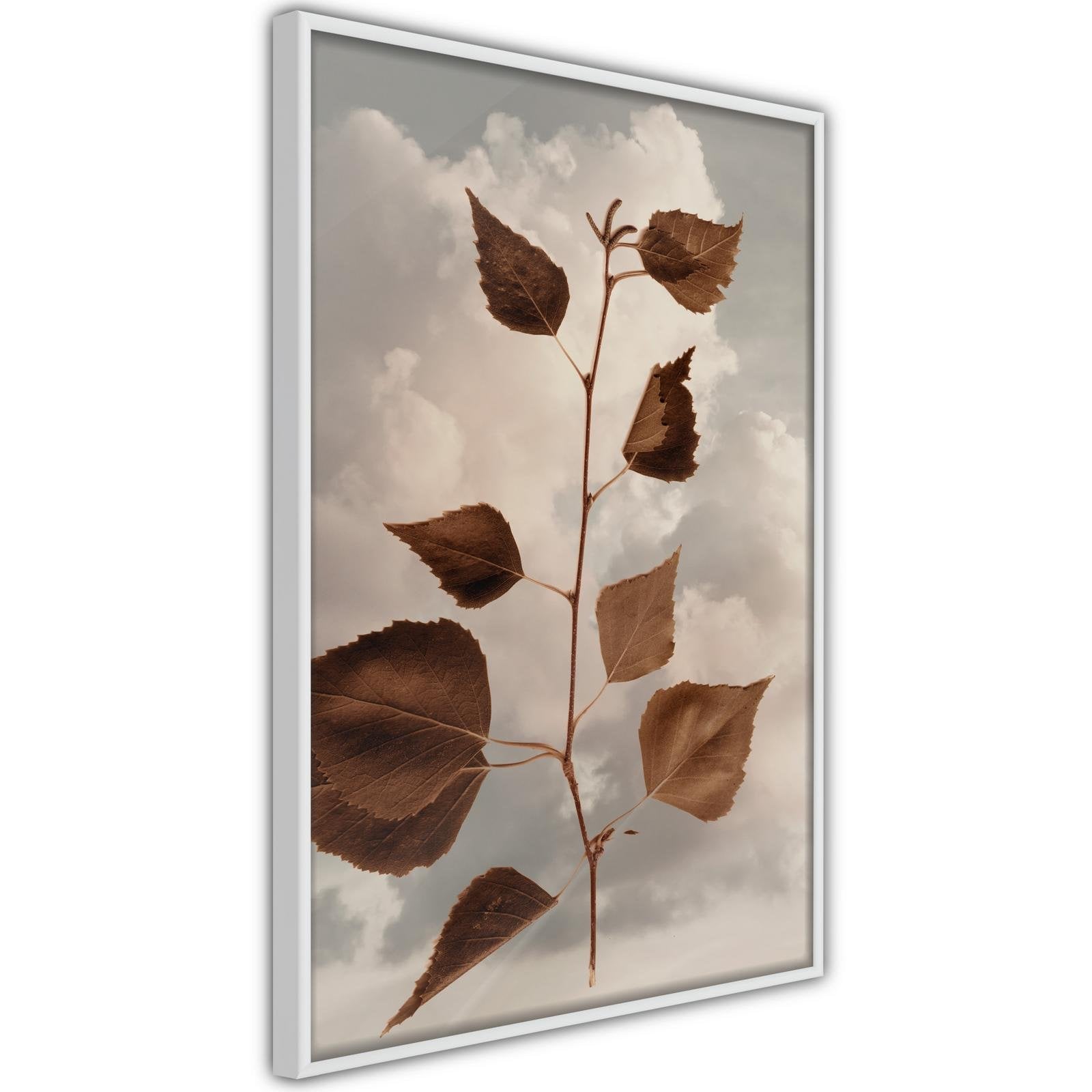 Inramad Poster / Tavla - Leaves in the Clouds-Poster Inramad-Artgeist-peaceofhome.se