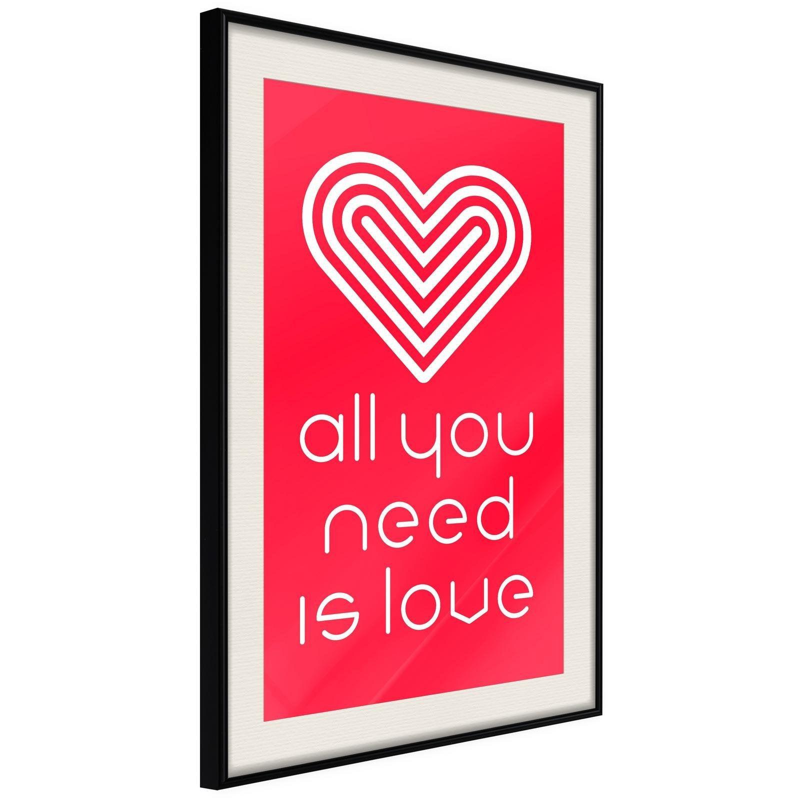 Inramad Poster / Tavla - Love Everywhere-Poster Inramad-Artgeist-peaceofhome.se