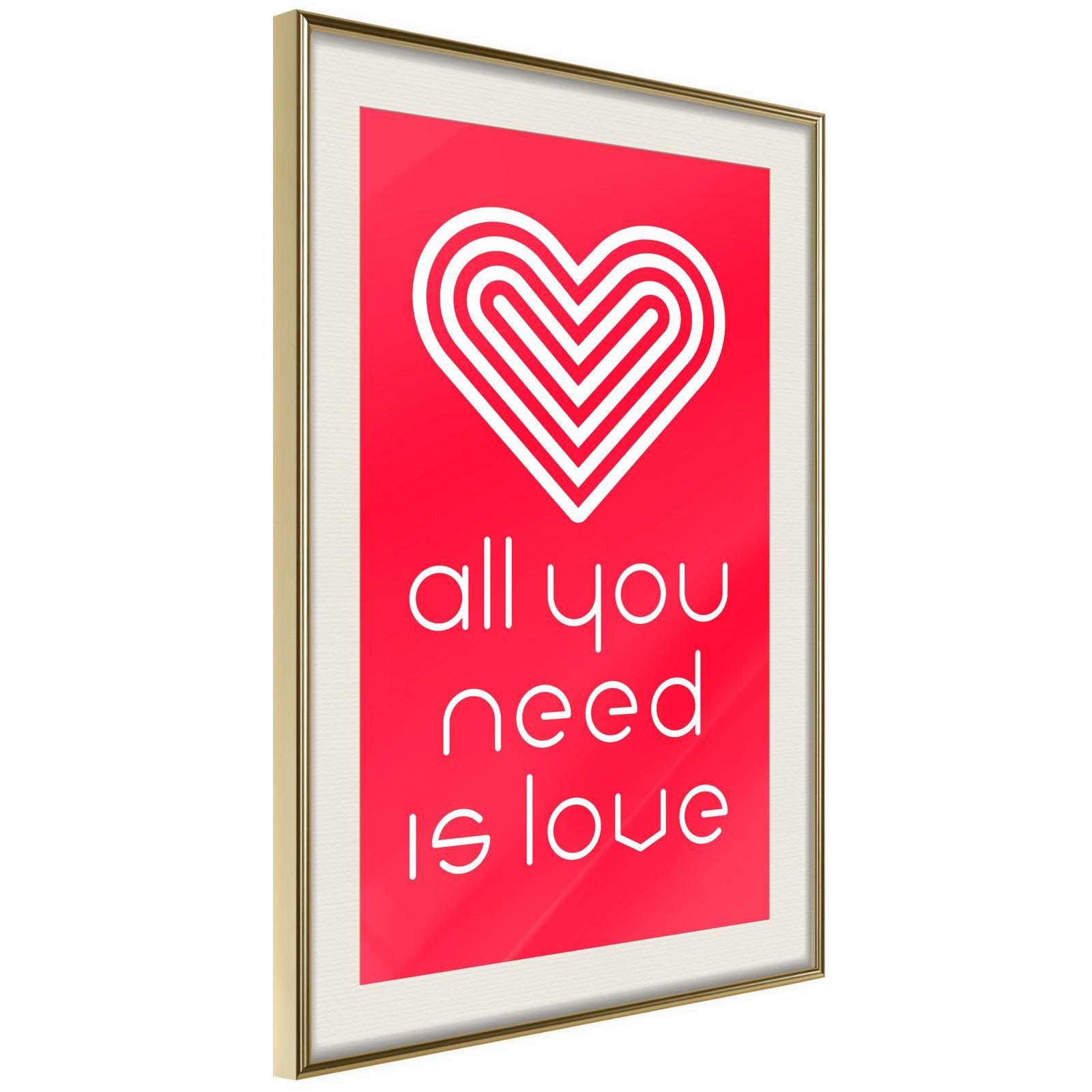 Inramad Poster / Tavla - Love Everywhere-Poster Inramad-Artgeist-peaceofhome.se