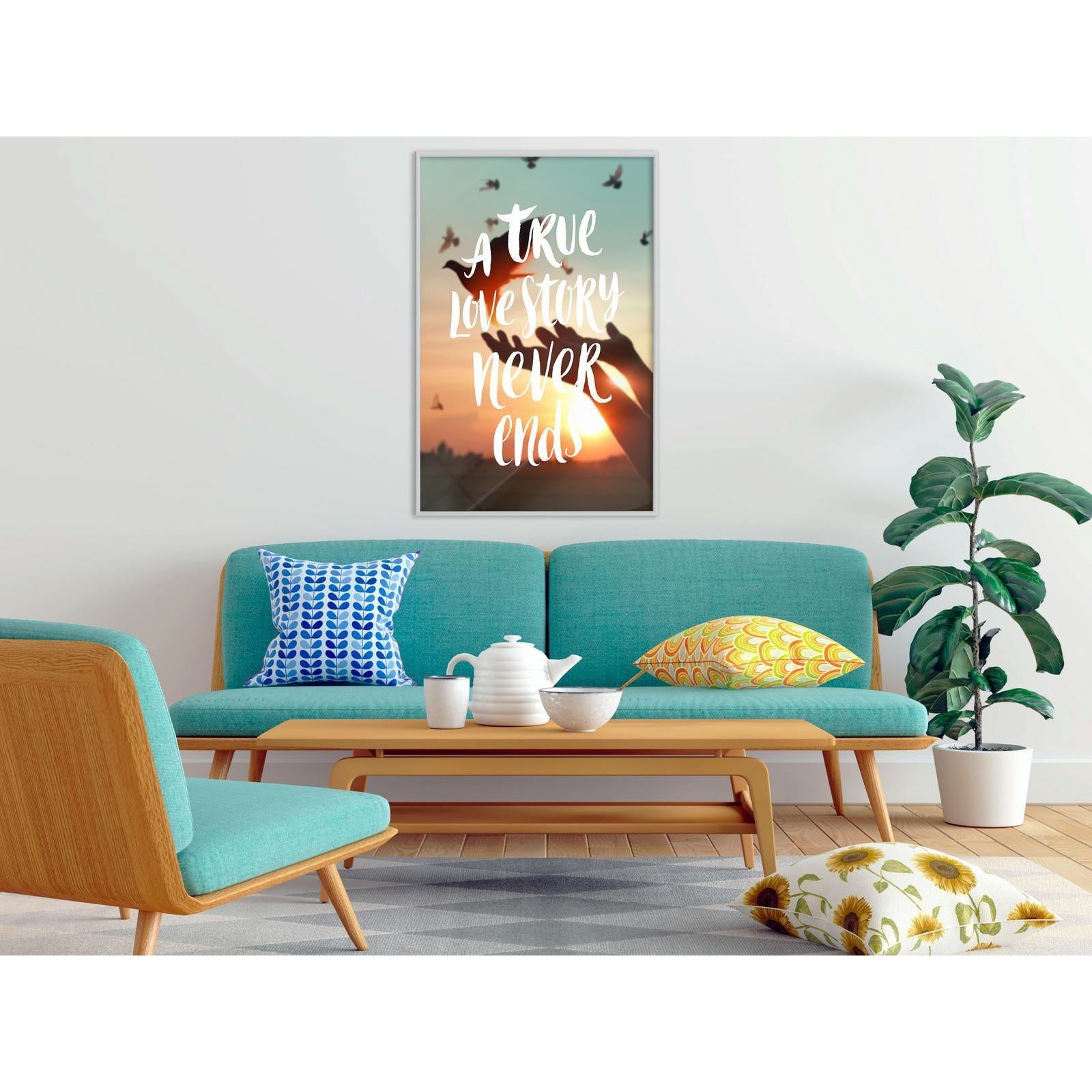 Inramad Poster / Tavla - Love Story-Affisch-Artgeist-peaceofhome.se