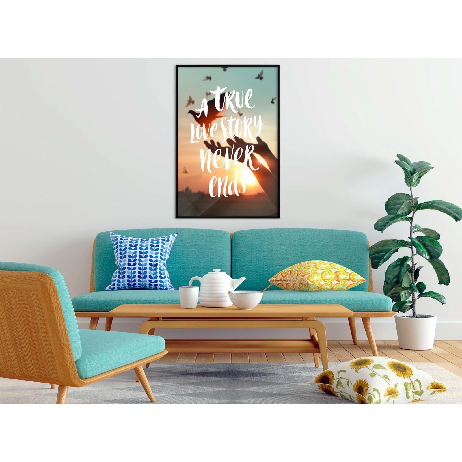 Inramad Poster / Tavla - Love Story-Affisch-Artgeist-peaceofhome.se