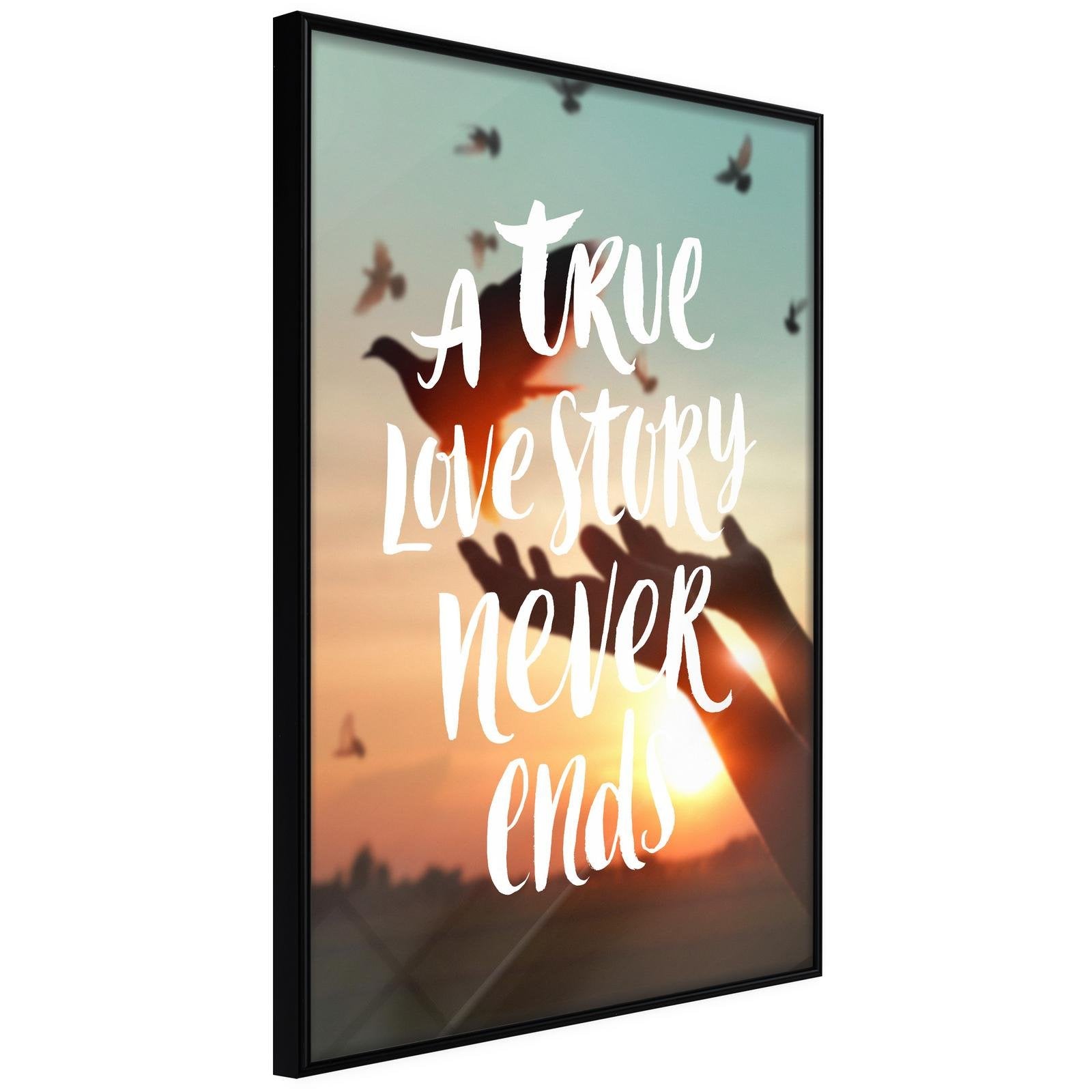 Inramad Poster / Tavla - Love Story-Affisch-Artgeist-peaceofhome.se