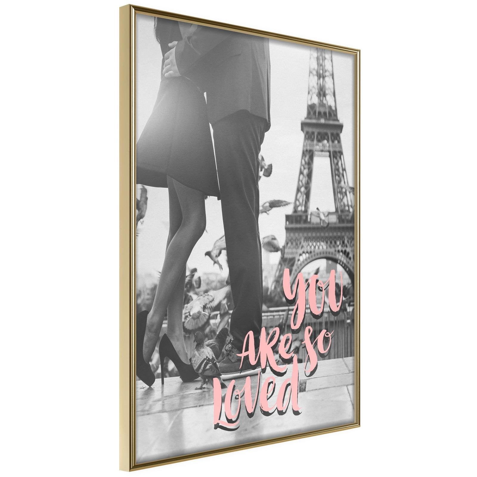 Inramad Poster / Tavla - Love in Paris-Affisch-Artgeist-peaceofhome.se