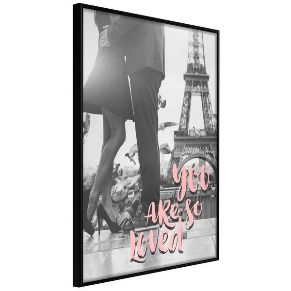 Inramad Poster / Tavla - Love in Paris-Affisch-Artgeist-peaceofhome.se