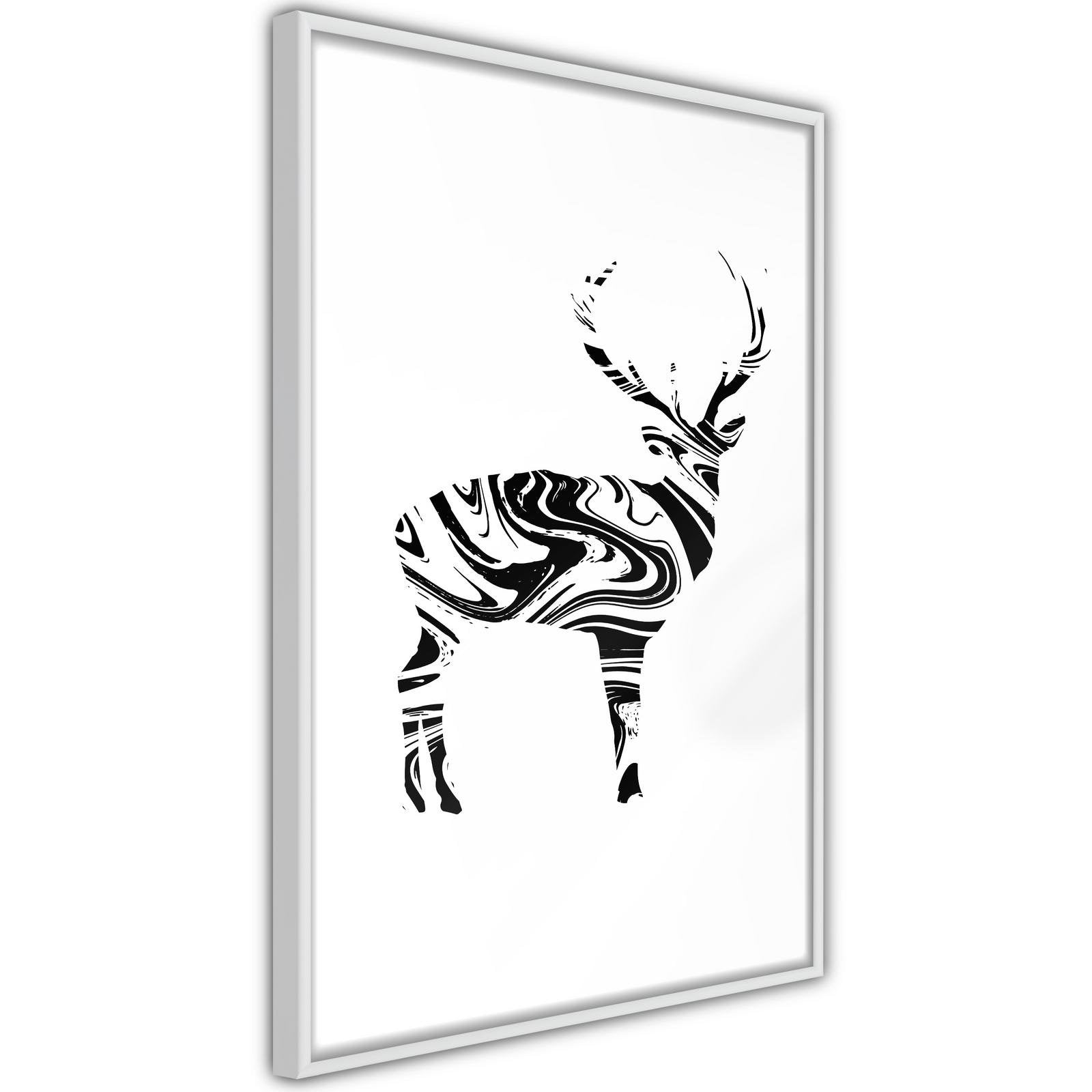 Inramad Poster / Tavla - Marble Stag-Affisch-Artgeist-peaceofhome.se