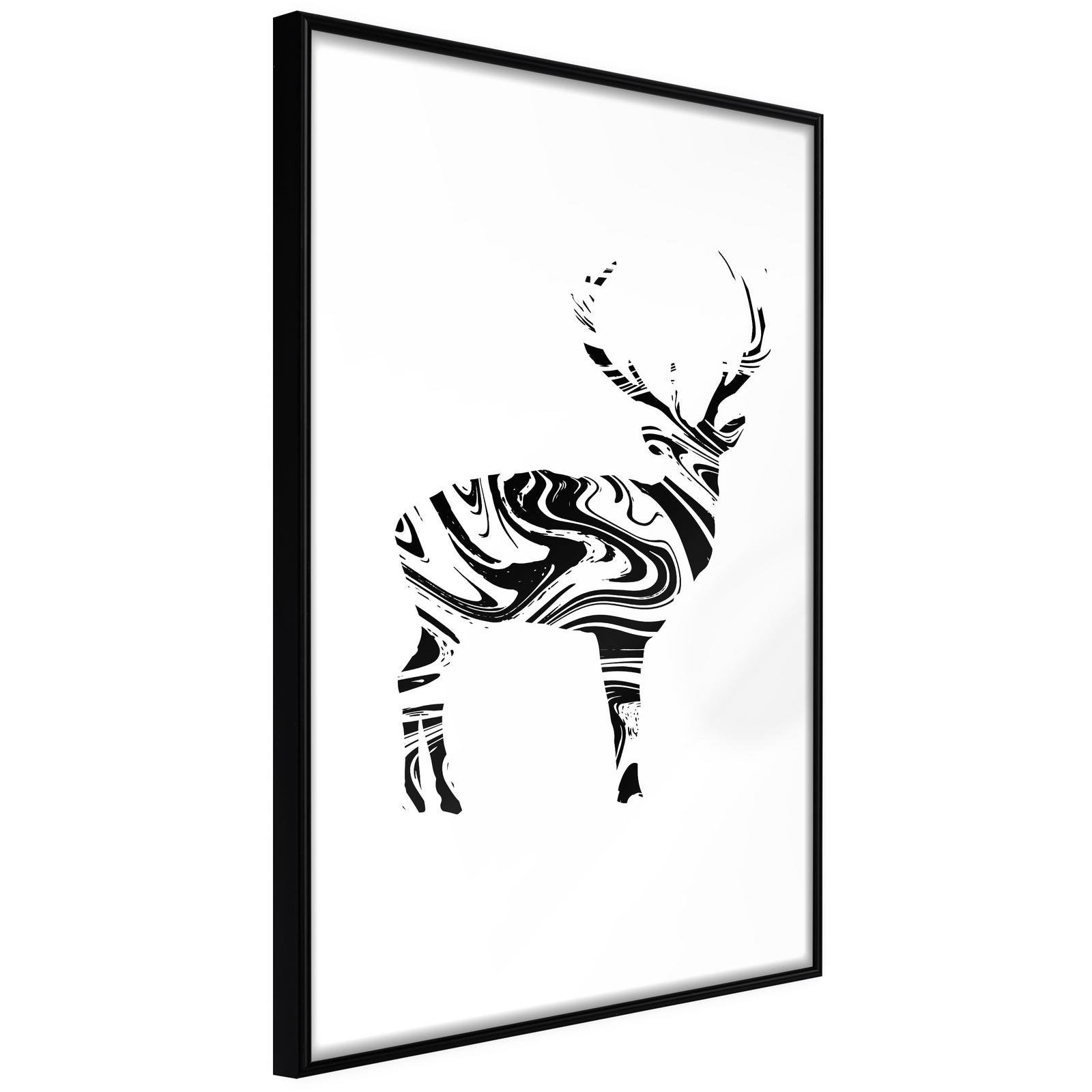 Inramad Poster / Tavla - Marble Stag-Affisch-Artgeist-peaceofhome.se