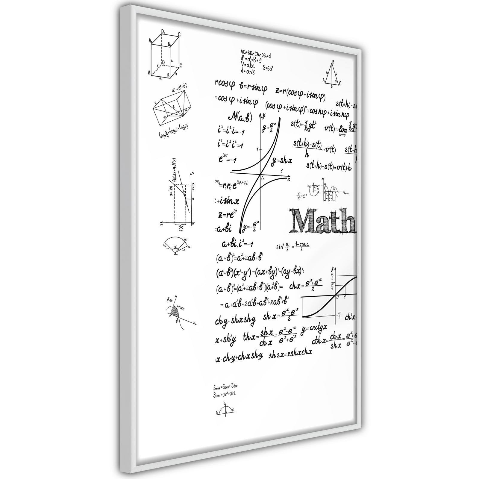 Inramad Poster / Tavla - Math Formulas-Poster Inramad-Artgeist-peaceofhome.se