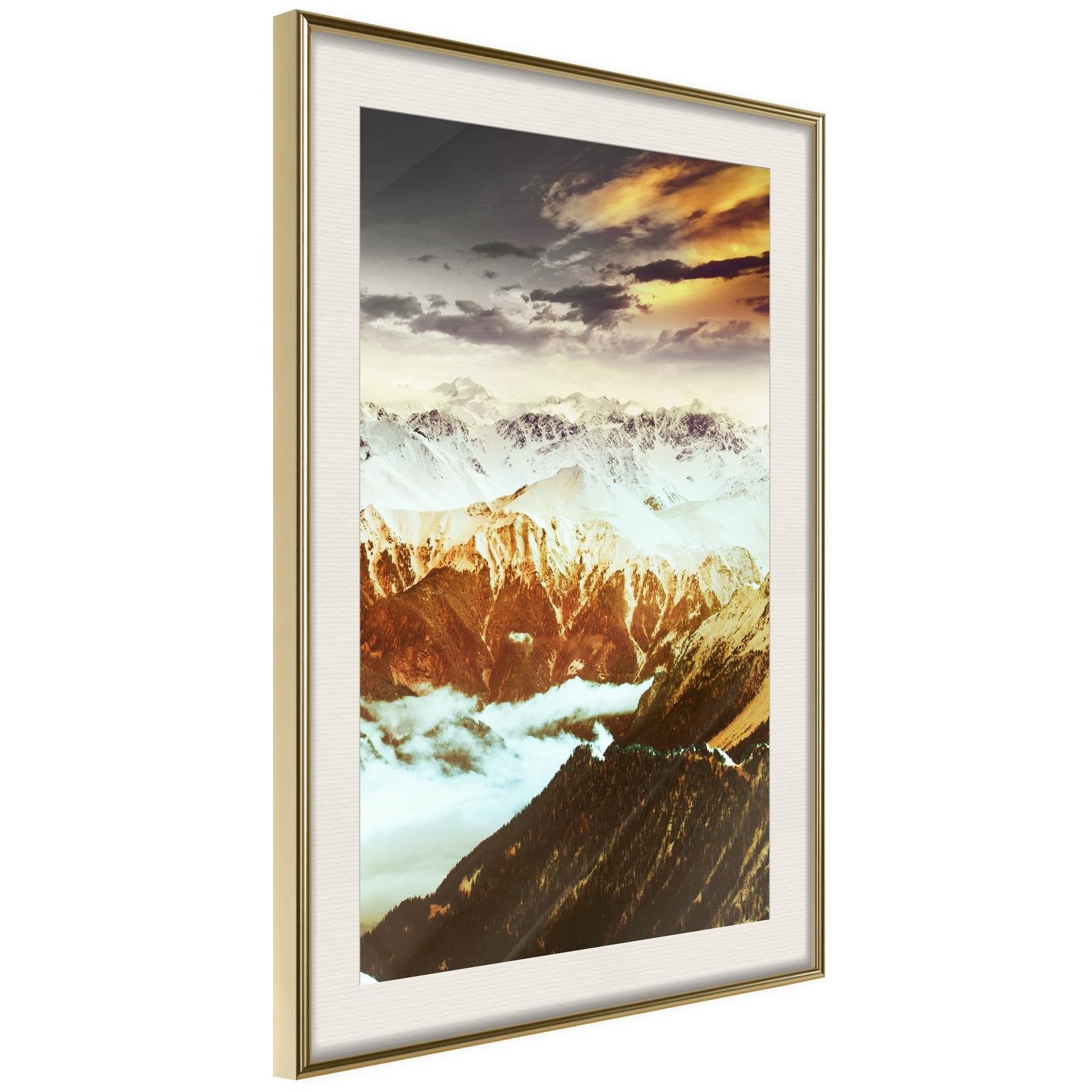 Inramad Poster / Tavla - Mountain Land-Affisch-Artgeist-peaceofhome.se