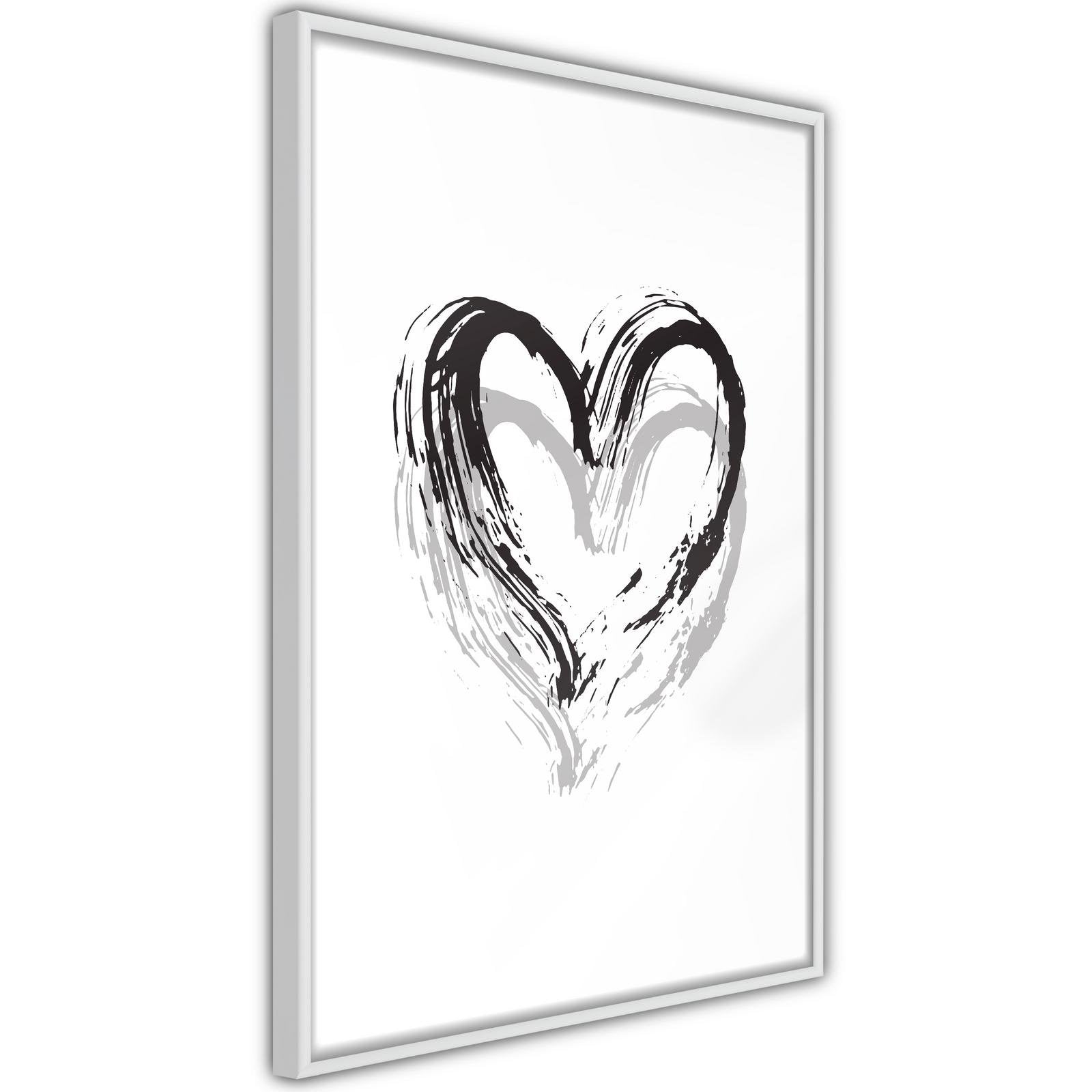 Inramad Poster / Tavla - Painted Declaration of Love-Poster Inramad-Artgeist-peaceofhome.se