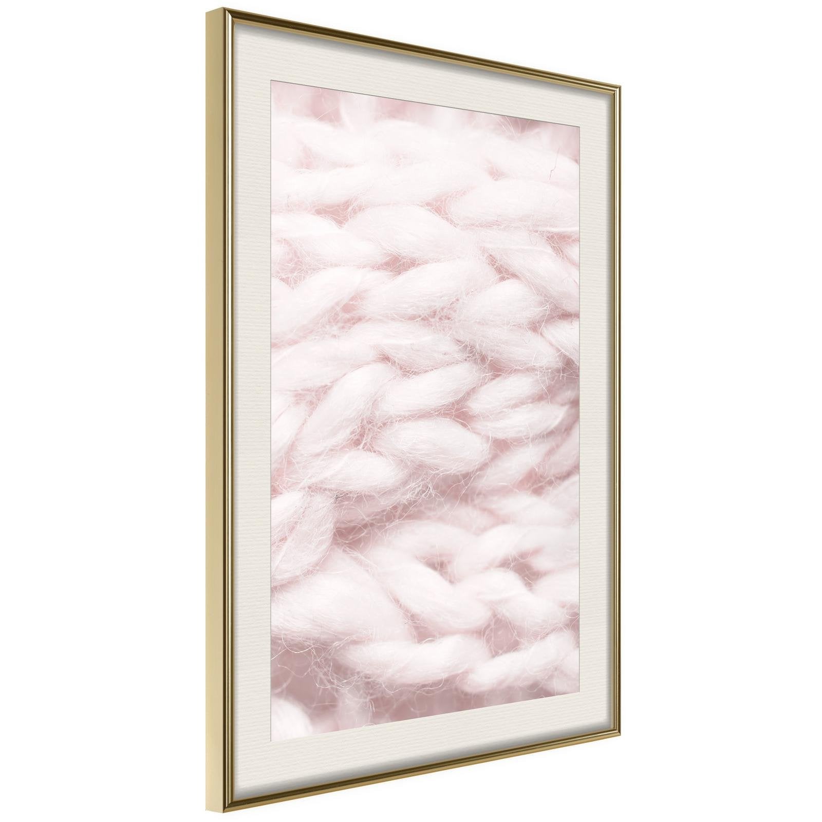 Inramad Poster / Tavla - Pale Pink Knit-Affisch-Artgeist-peaceofhome.se