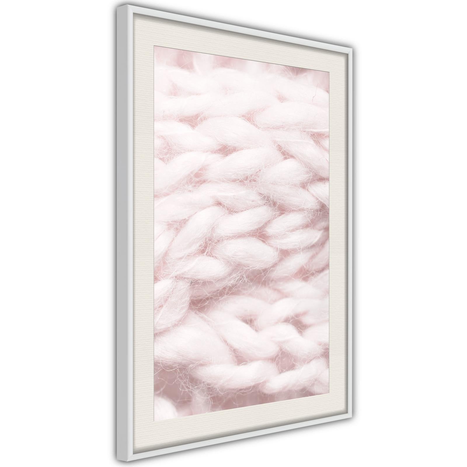 Inramad Poster / Tavla - Pale Pink Knit-Poster Inramad-Artgeist-peaceofhome.se