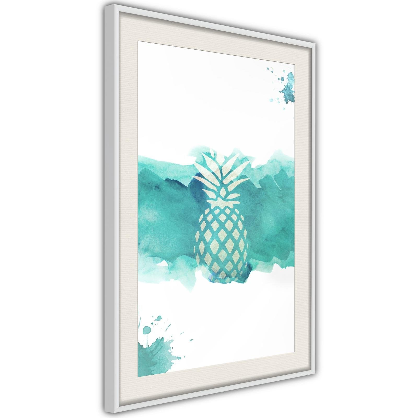 Inramad Poster / Tavla - Pastel Pineapple-Poster Inramad-Artgeist-peaceofhome.se