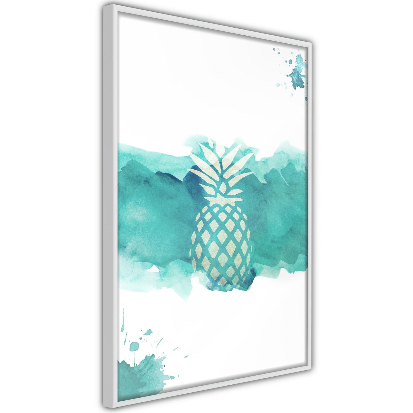 Inramad Poster / Tavla - Pastel Pineapple-Poster Inramad-Artgeist-peaceofhome.se