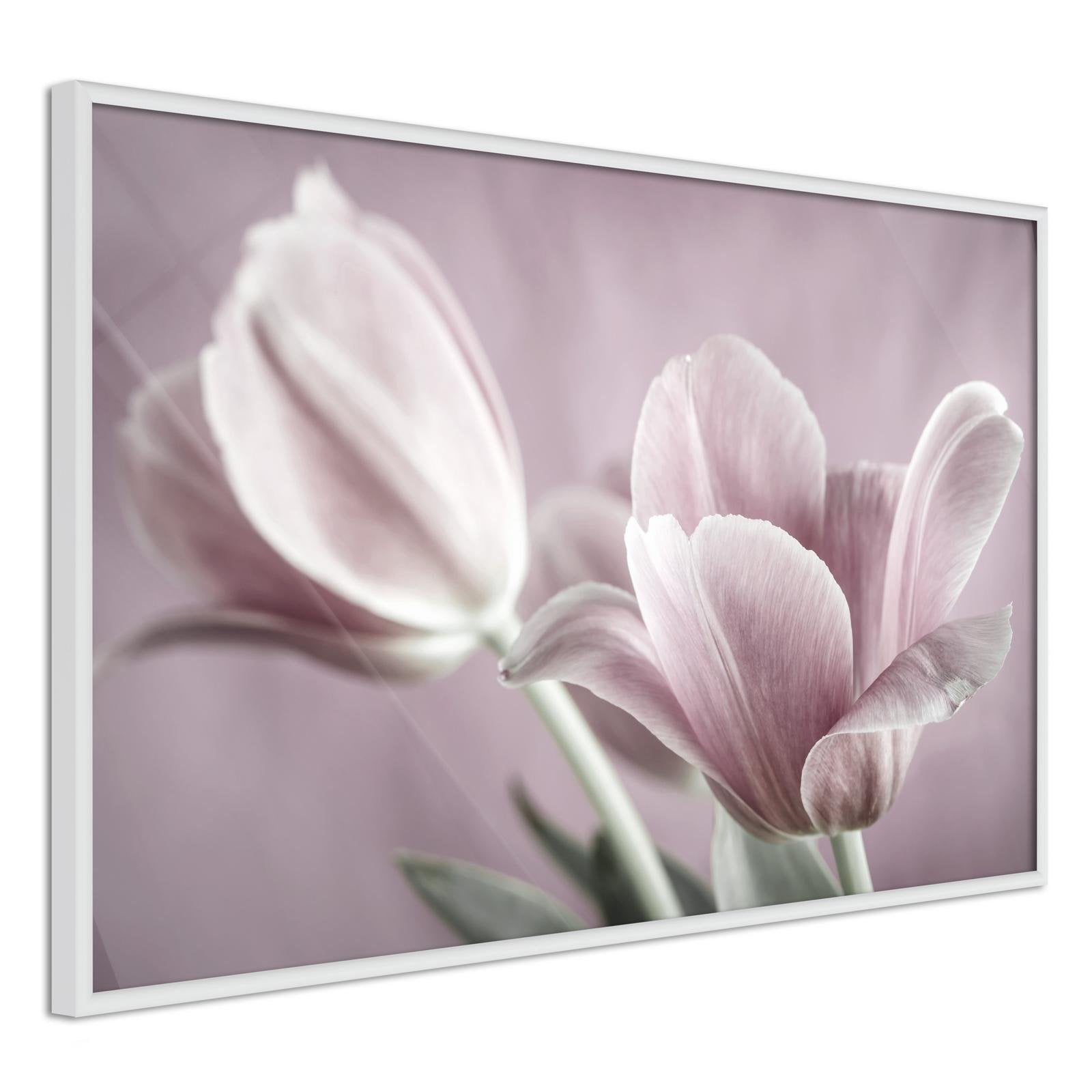 Inramad Poster / Tavla - Pastel Tulips I-Poster Inramad-Artgeist-peaceofhome.se