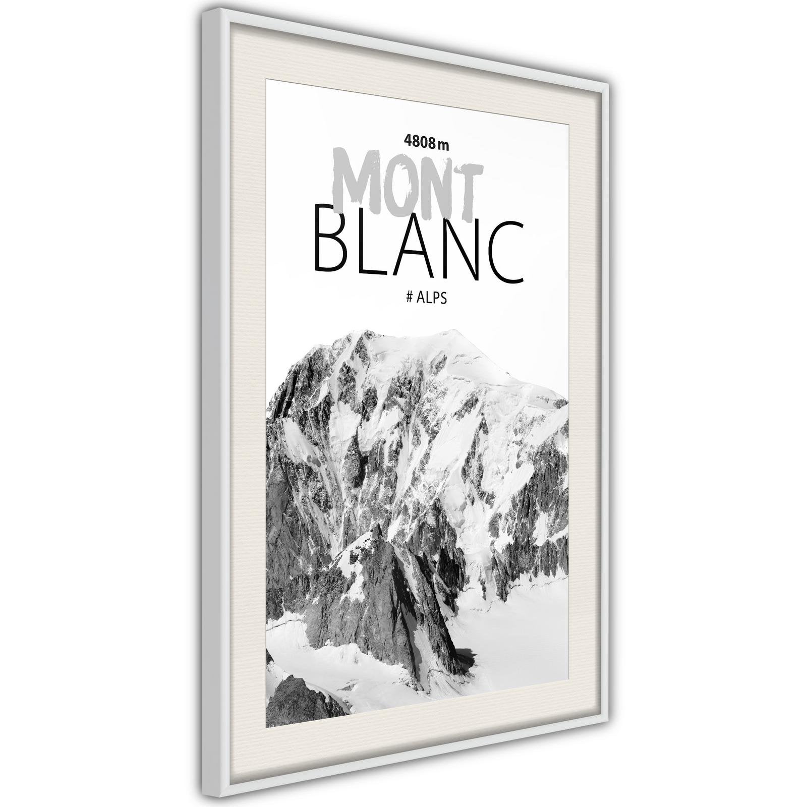 Inramad Poster / Tavla - Peaks of the World: Mont Blanc-Poster Inramad-Artgeist-peaceofhome.se