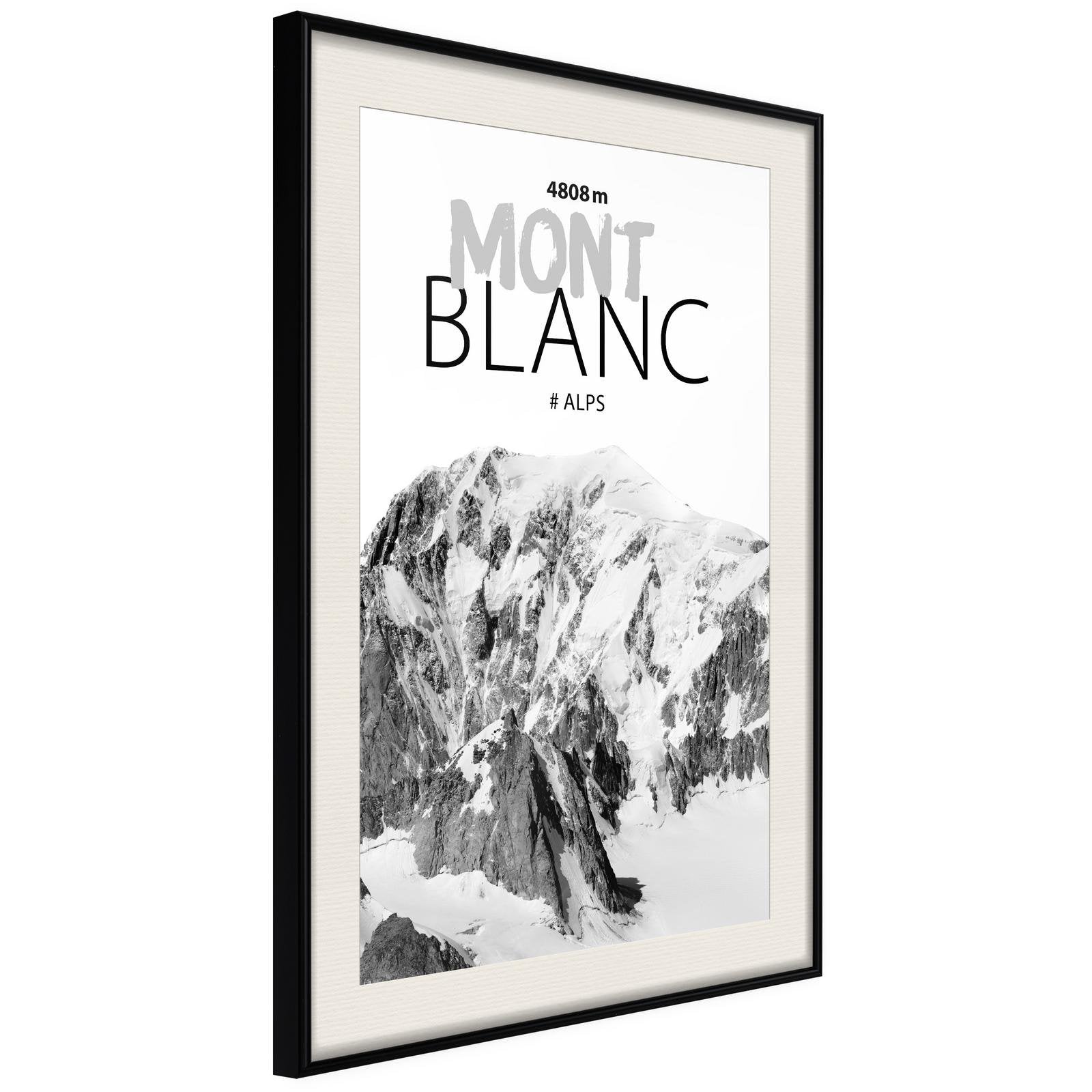 Inramad Poster / Tavla - Peaks of the World: Mont Blanc-Poster Inramad-Artgeist-peaceofhome.se