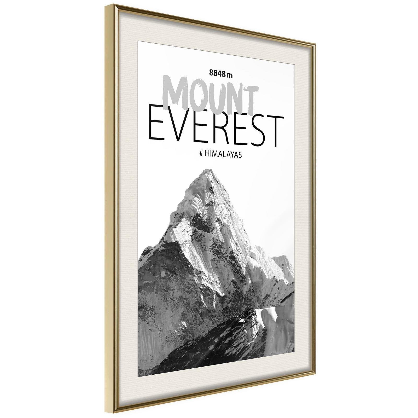 Inramad Poster / Tavla - Peaks of the World: Mount Everest-Poster Inramad-Artgeist-peaceofhome.se