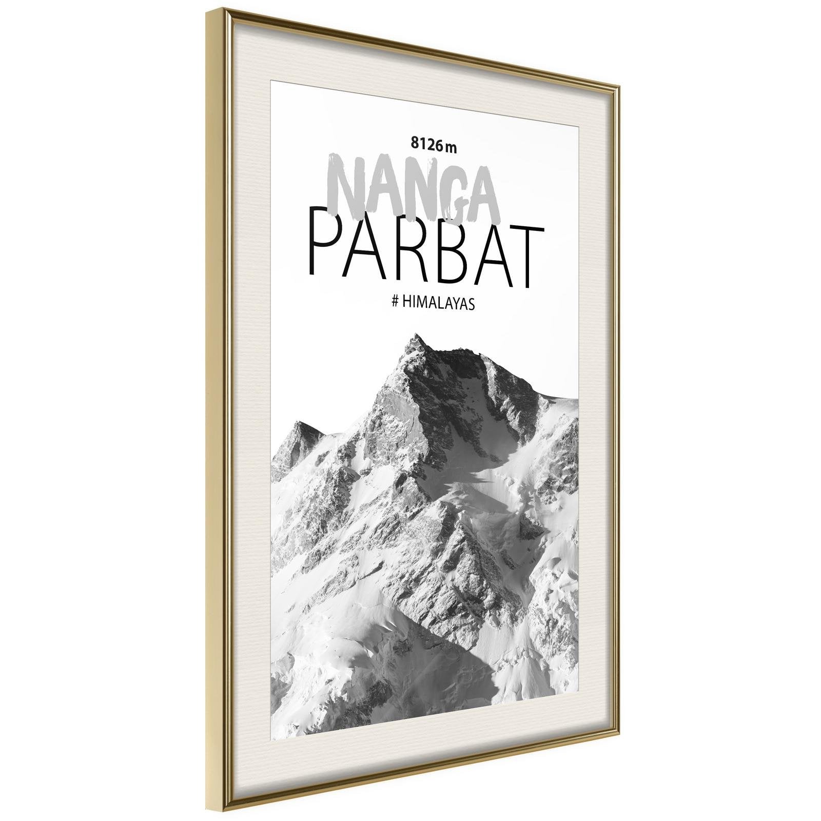 Inramad Poster / Tavla - Peaks of the World: Nanga Parbat-Poster Inramad-Artgeist-peaceofhome.se