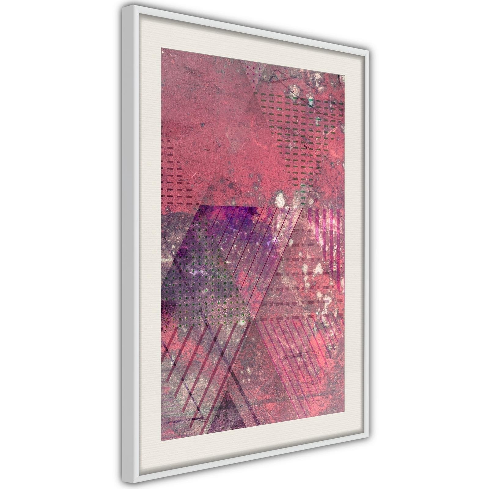 Inramad Poster / Tavla - Pink Patchwork III-Poster Inramad-Artgeist-peaceofhome.se