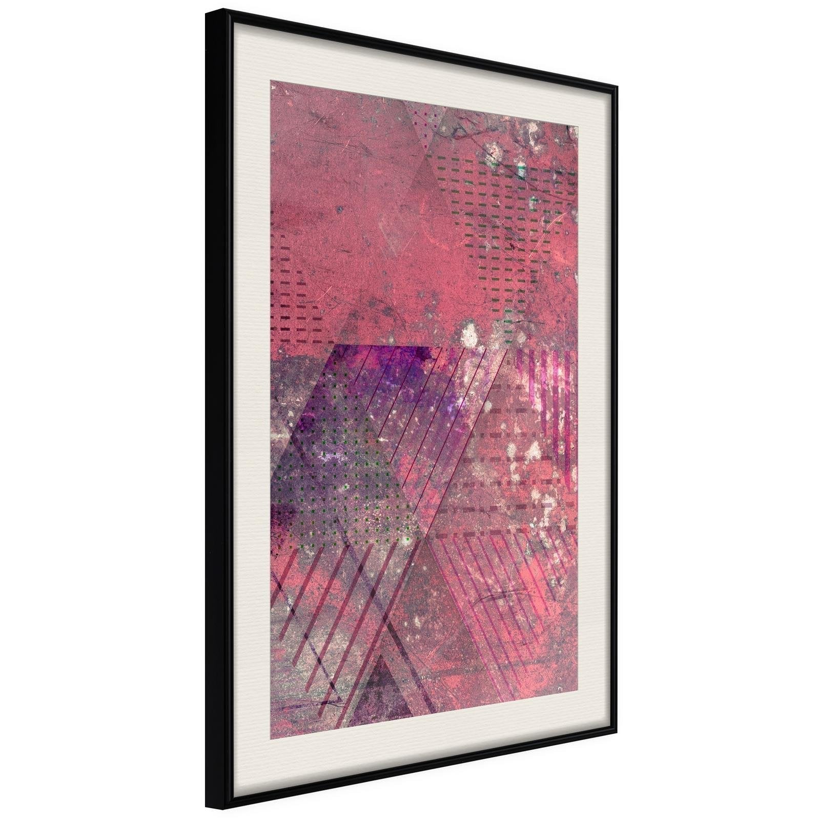 Inramad Poster / Tavla - Pink Patchwork III-Poster Inramad-Artgeist-peaceofhome.se