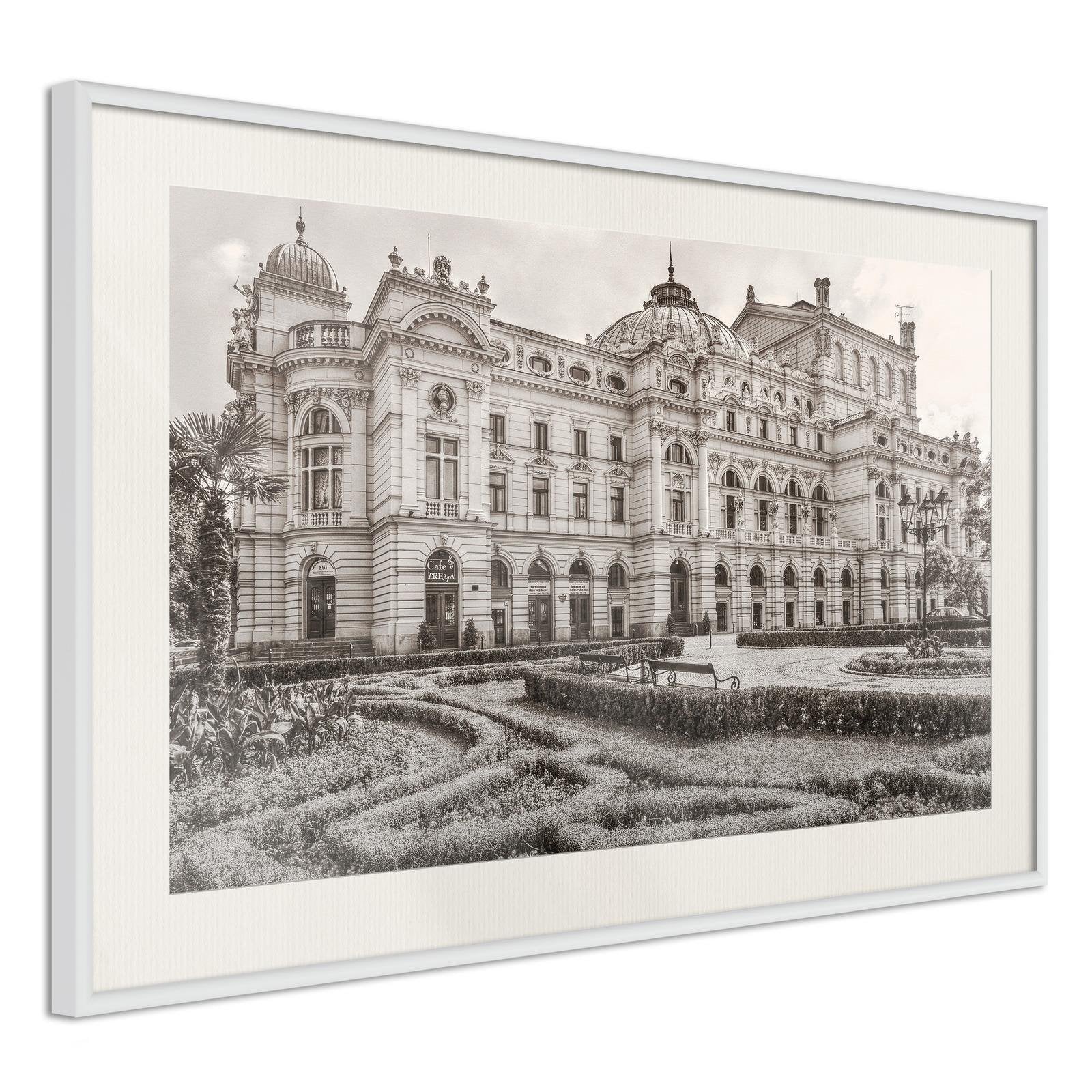 Inramad Poster / Tavla - Postcard from Cracow: Slowacki Theater-Affisch-Artgeist-peaceofhome.se