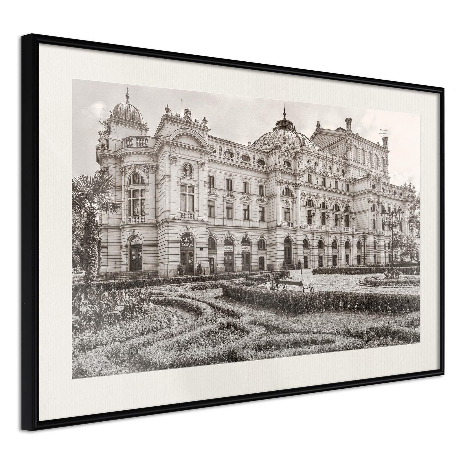 Inramad Poster / Tavla - Postcard from Cracow: Slowacki Theater-Affisch-Artgeist-peaceofhome.se