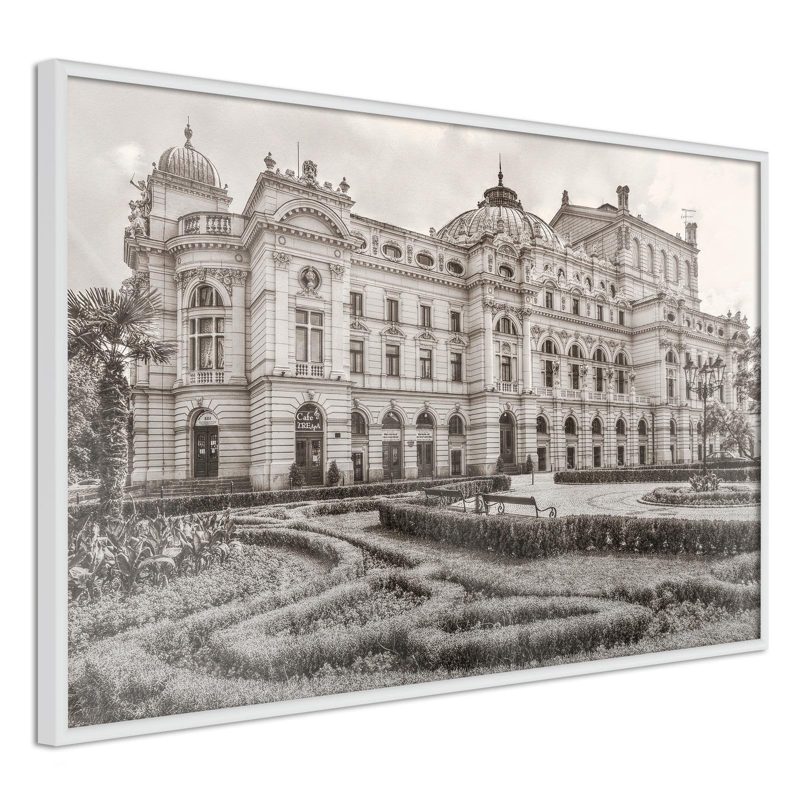 Inramad Poster / Tavla - Postcard from Cracow: Slowacki Theater-Affisch-Artgeist-peaceofhome.se