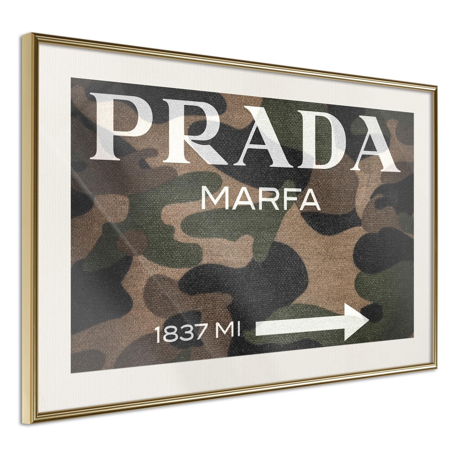 Inramad Poster / Tavla - Prada (Camo)-Poster Inramad-Artgeist-peaceofhome.se