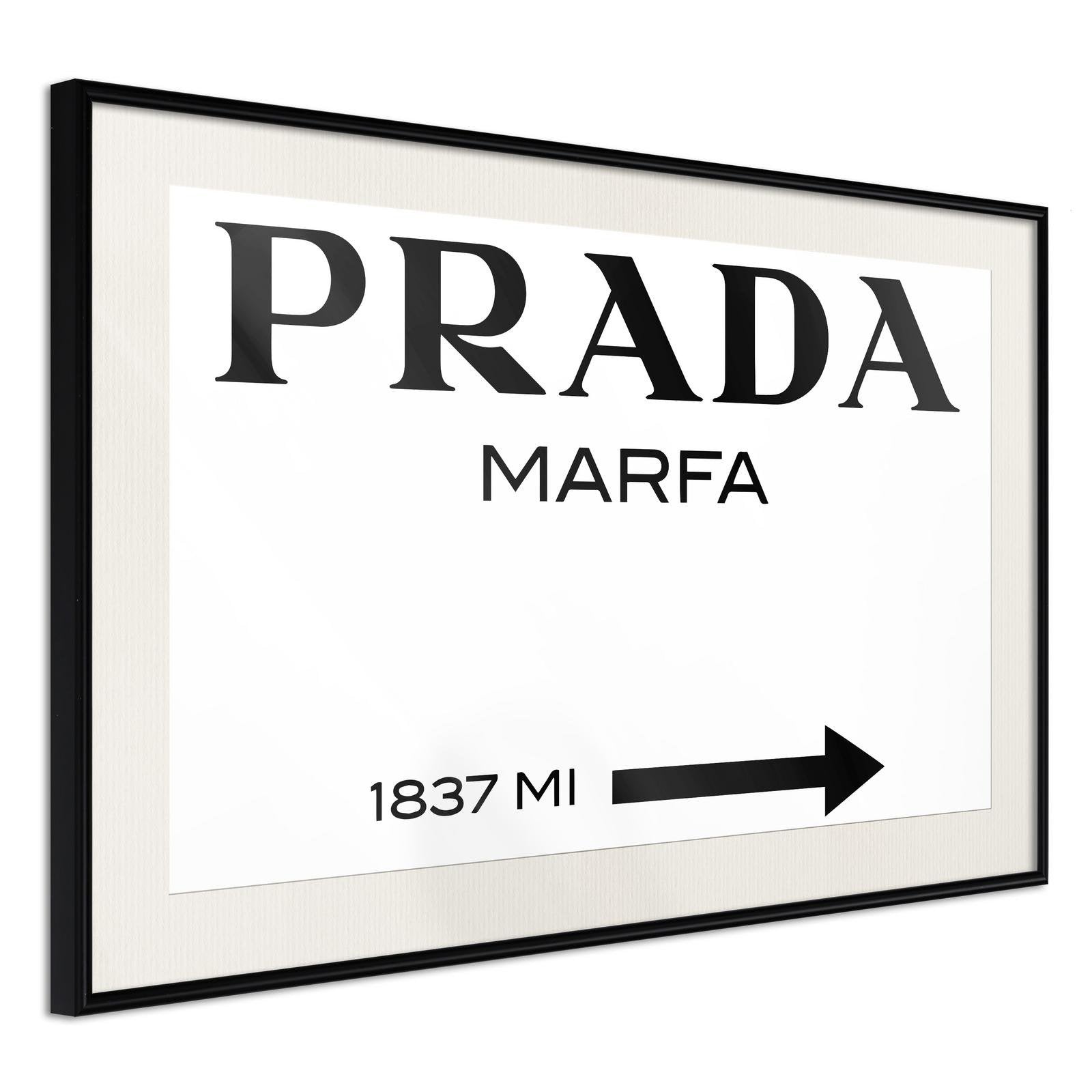 Inramad Poster / Tavla - Prada (White)-Poster Inramad-Artgeist-peaceofhome.se