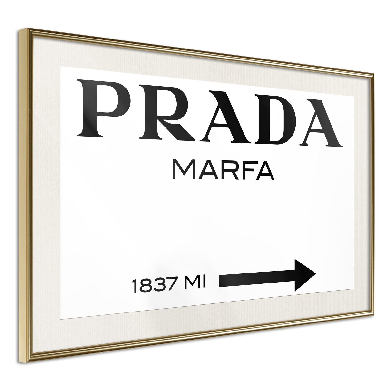 Inramad Poster / Tavla - Prada (White)-Poster Inramad-Artgeist-peaceofhome.se