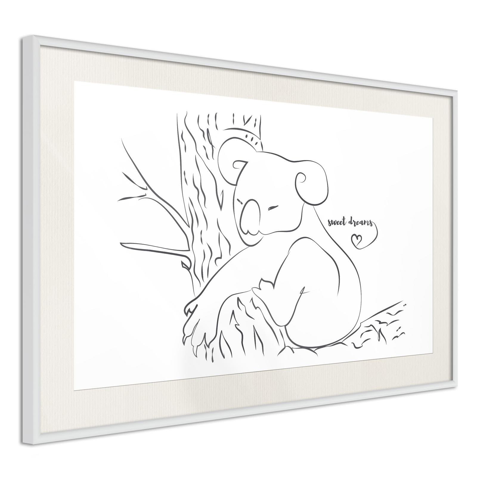 Inramad Poster / Tavla - Resting Koala-Poster Inramad-Artgeist-peaceofhome.se