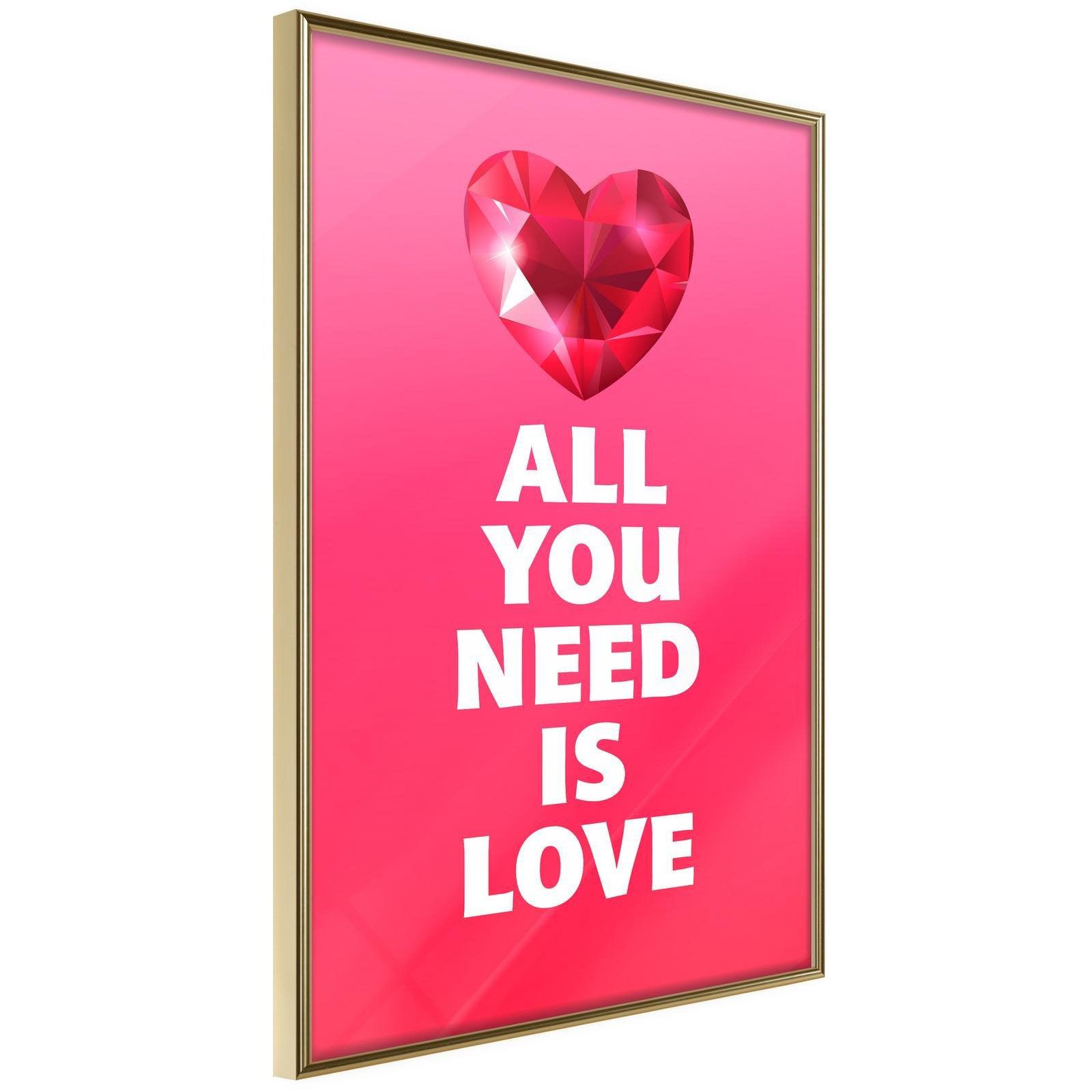 Inramad Poster / Tavla - Ruby Heart-Poster Inramad-Artgeist-peaceofhome.se